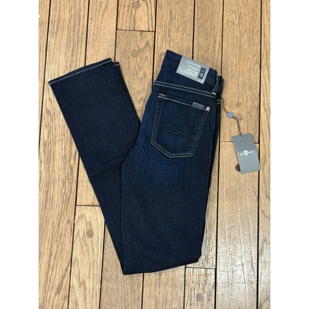 7 For All Mankind Womens W27 Kimmie Straight Leg Jeans NEW USA MADE